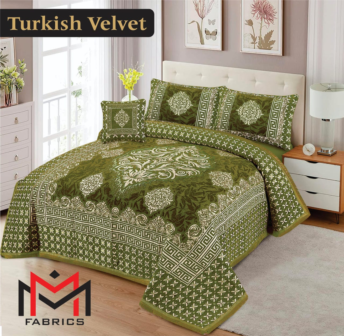 4PC Turkish Velvet Bedsheet