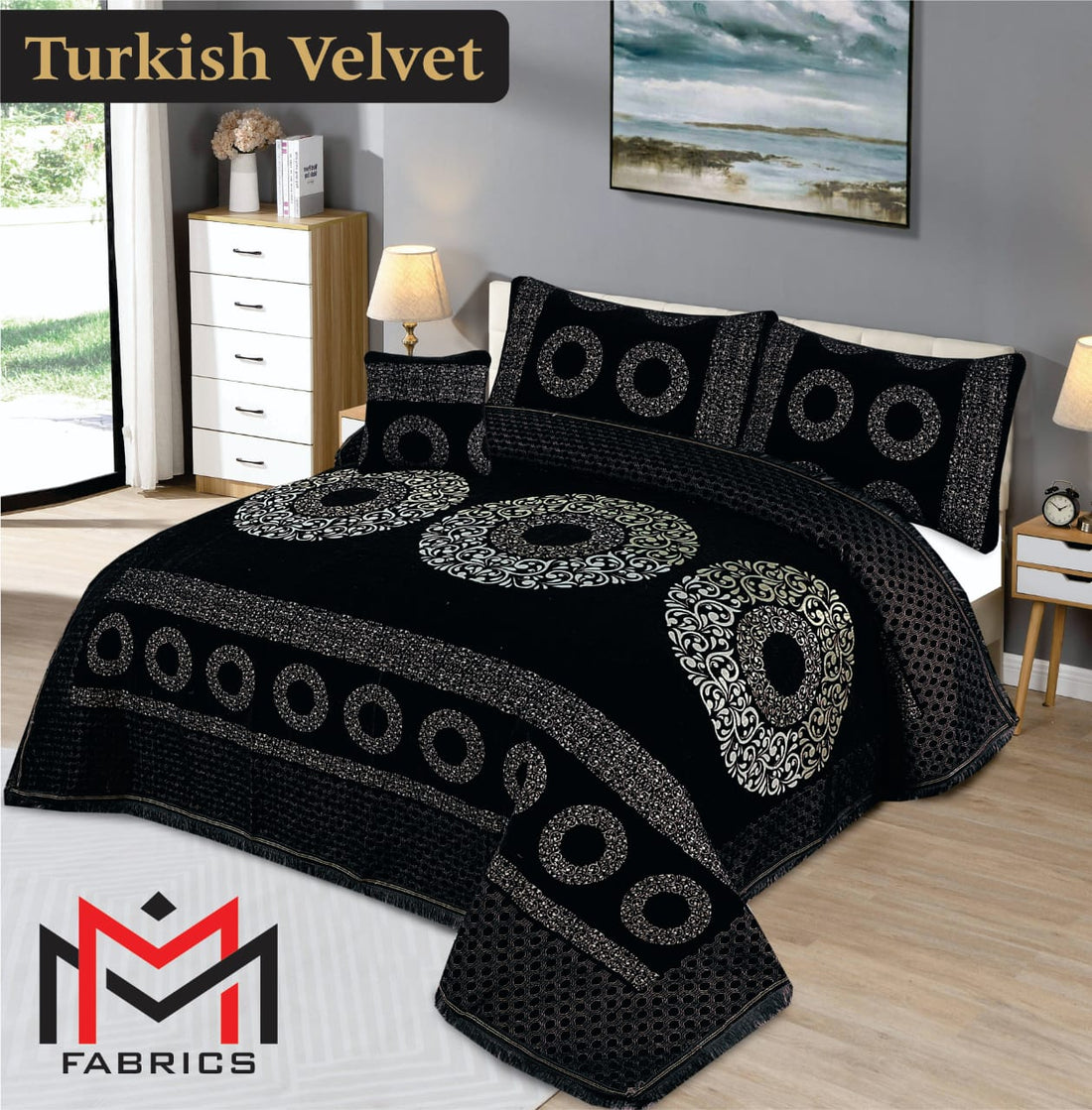 4PC Turkish Velvet Bedsheet