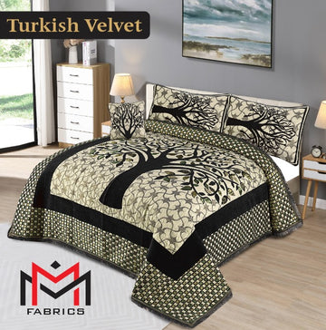 4PC Turkish Velvet Bedsheet