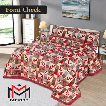 4PC Fomi Check Bedsheet