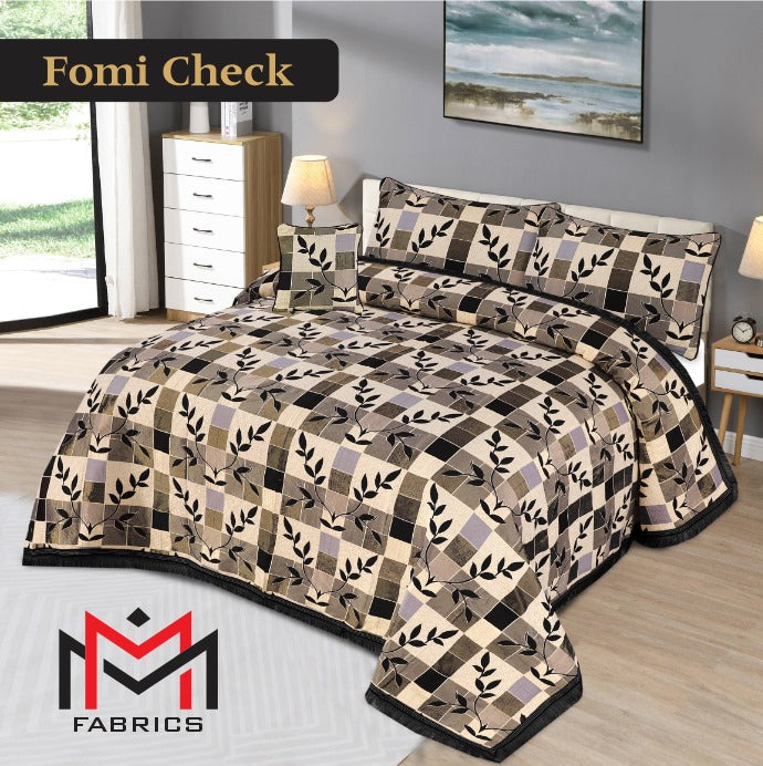 4PC Fomi Check Bedsheet