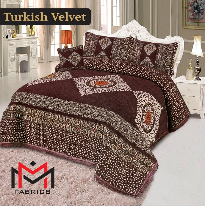 4PC Turkish Velvet Bedsheet