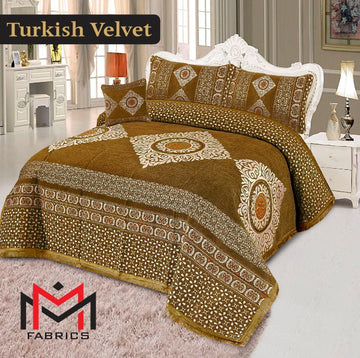 4PC Turkish Velvet Bedsheet