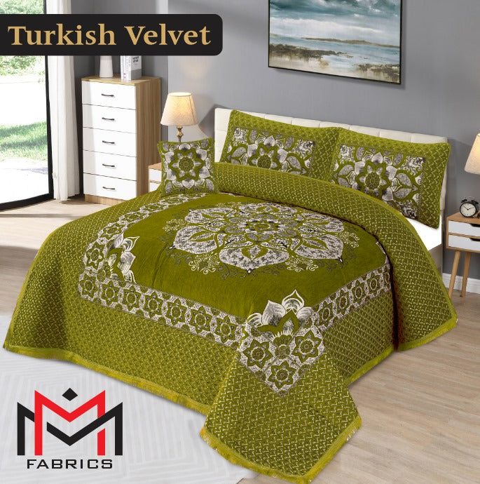 4PC Turkish Velvet Bedsheet