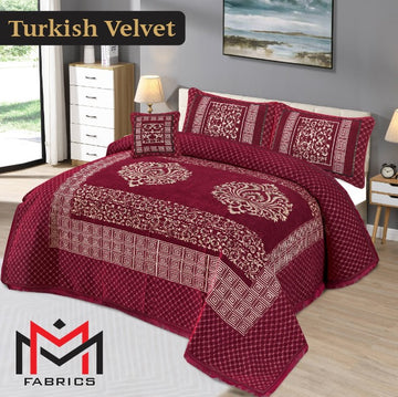 4PC Turkish Velvet Bedsheet