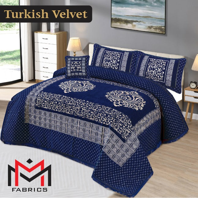 4PC Turkish Velvet Bedsheet